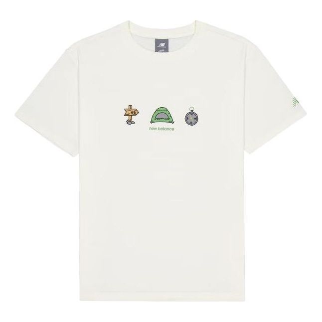 New Balance Camp Graphic T-Shirts 'White' AMT41360-CIC