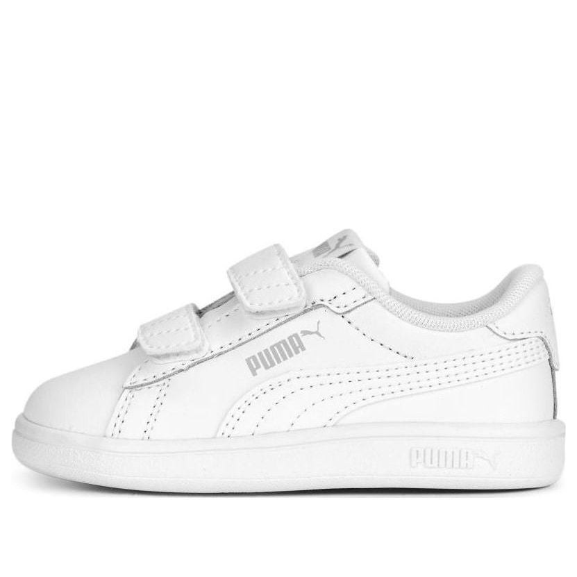 (TD) PUMA Smash 3.0 Leather Velcro 'White Cool Light Grey' 392034-02