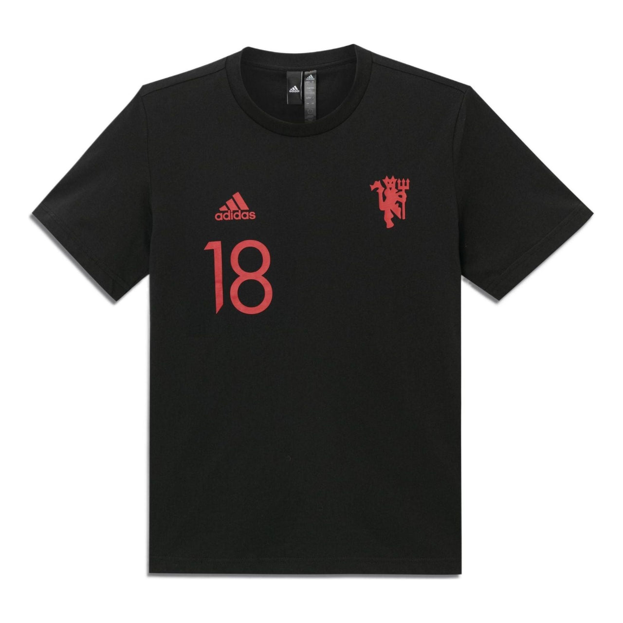 adidas Mufc Gfx T 18 Manchester United Soccer/Football Sports Short Sleeve Black IB8541