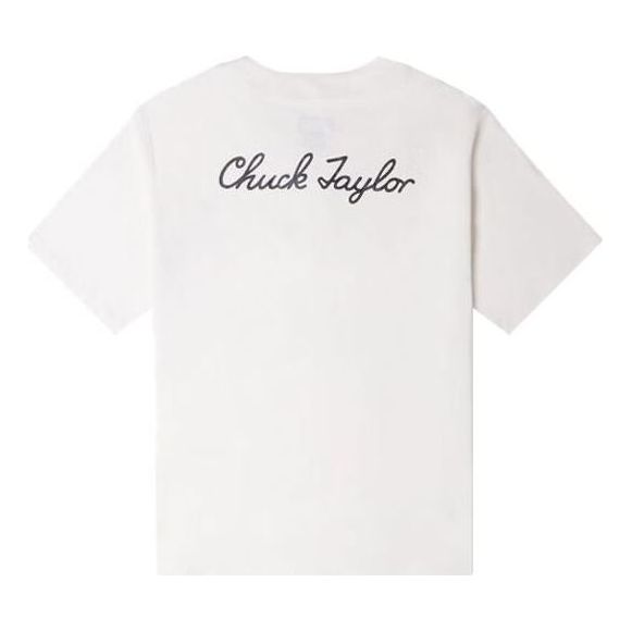 Converse Chuck Taylor Logo Button-Up T-Shirt 'White' 10024736-A02