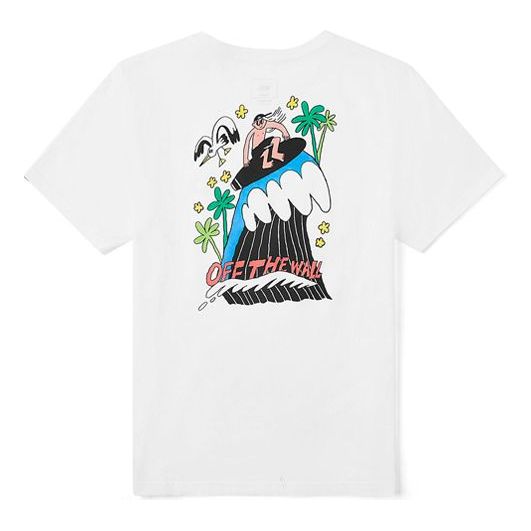 Men's Vans Asian Artist Crossover Series Printing Short Sleeve White VN0A4RAYWHT