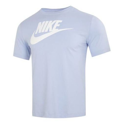 Nike Alphabet Logo Athleisure Casual Sports Round Neck Short Sleeve Blue AR5005-549
