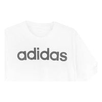 adidas Letter Logo Applique Sports Short-sleeve Tee Men White DQ3056
