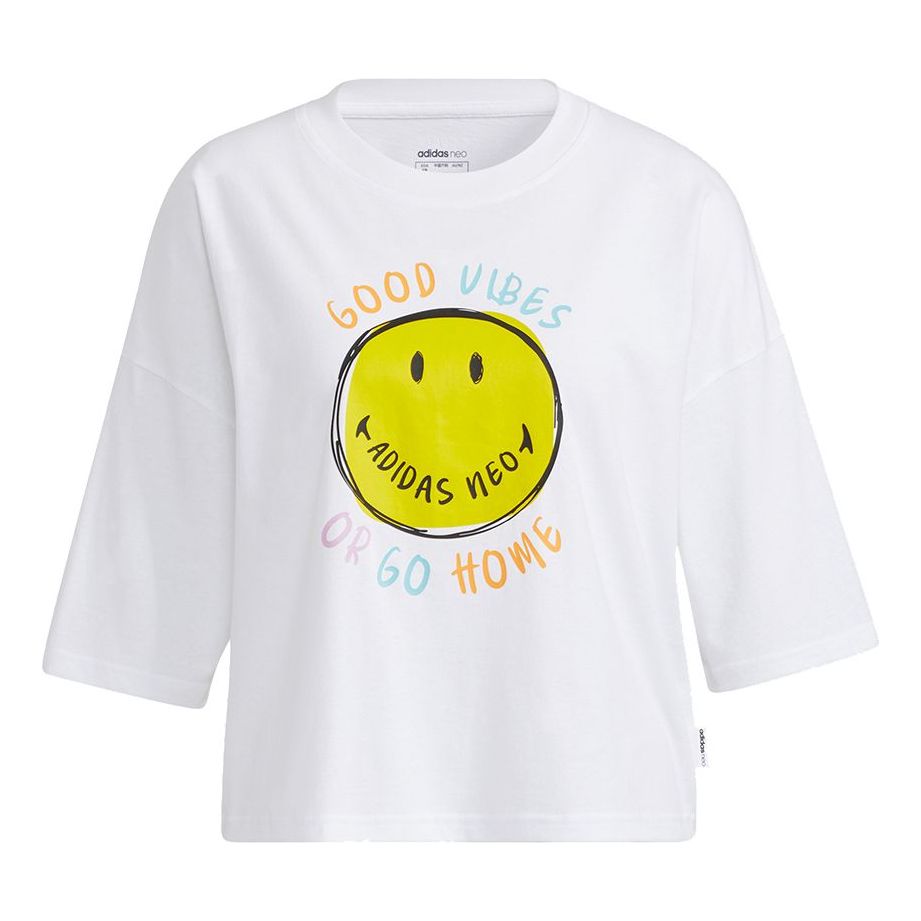 (WMNS) adidas neo Csmy Tee1 Sports Short Sleeve White H61980