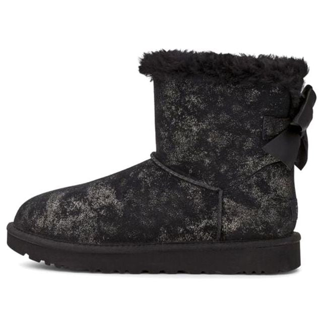 (WMNS) UGG Mini Bailey Bow Glimmer Black 1125795-BLK