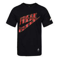 Nike Giannis Swoosh Freak Logo T-Shirt 'Black Red' CW4757-010