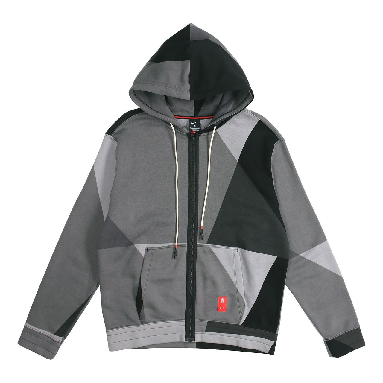 Nike Kyrie Irving Colorblock Zipper Hooded Jacket 'Grey' BV9286-010