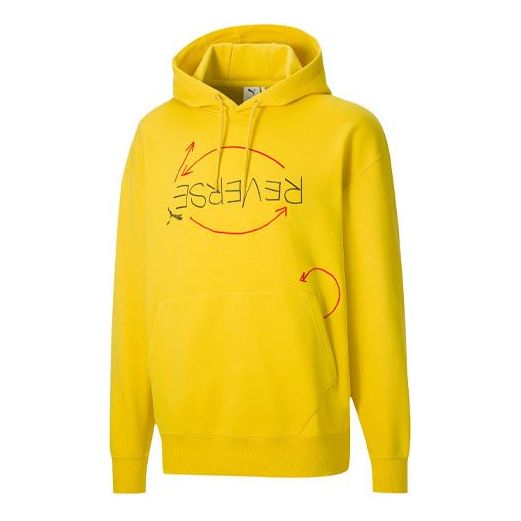 PUMA X Michael Lau Reverse Graphic Hoodie 'Yellow' 530357-79