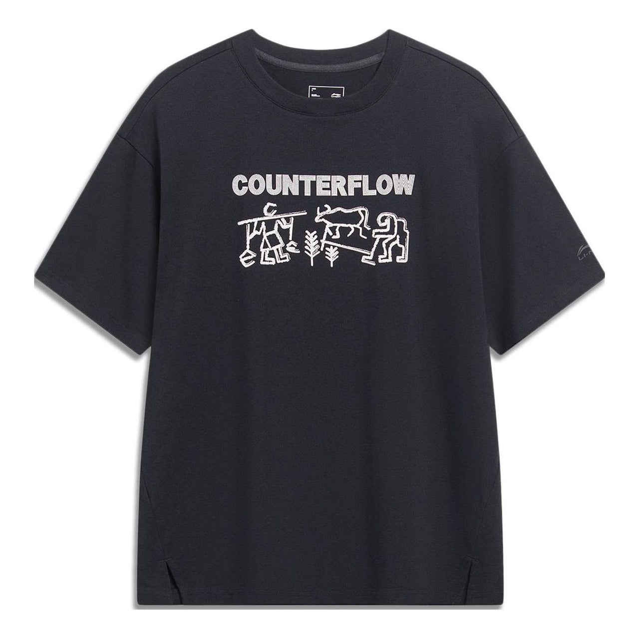 Li-Ning Counterflow Logo T-shirt 'Black' AHST605-4