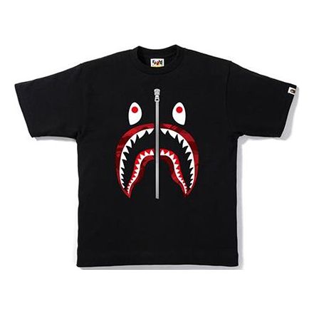 A Bathing Ape Shark Face Tee 'Black' BAPE-SS18-004