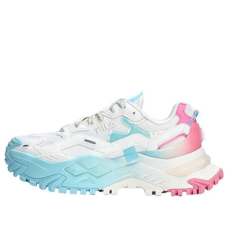 (WMNS) FILA FUSION Bianco TECNO-PIUMAX Sneakers 'White Blue Pink' T12W321301FGG