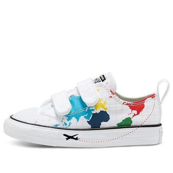 (TD) Converse Chuck Taylor All Star 2V Little White/Multi-Color 768457C
