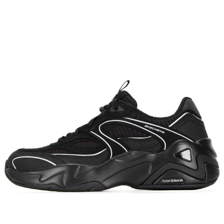 (WMNS) Skechers DLITES Hyper Burst 'Black Silver' 149983-BKSL