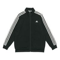 Men's adidas 3s Tt Tric Stripe Sports Stand Collar Jacket Autumn Black H46099
