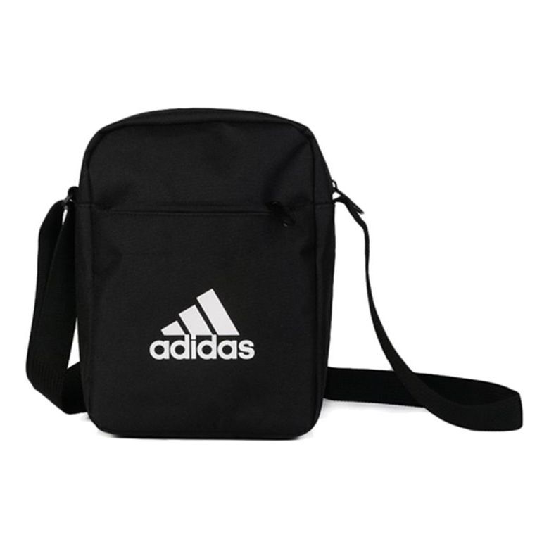 adidas Classic All-match Multifunction Pocket Adjustable Shoulder Straps Zipper  Crossbody Shoulder Bag Unisex Black ED6877