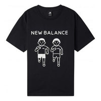 New Balance x Noritake Crossover Funny Pattern Short Sleeve Couple Style Black AMT02375-BK