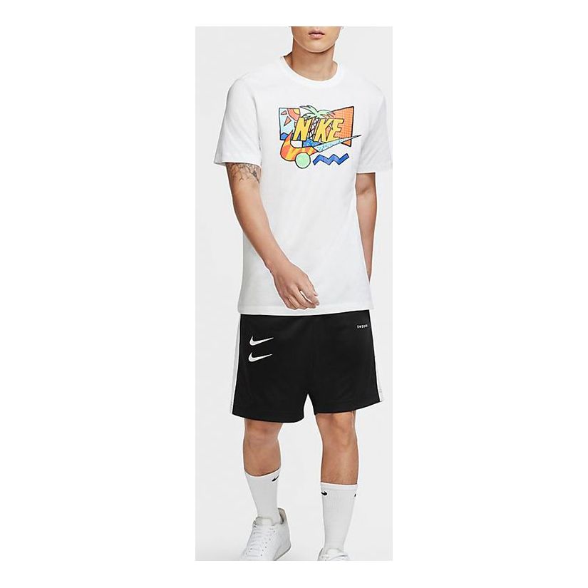 Nike Sportswear Printing Short Sleeve 'Summer Futura White' CW0427-100