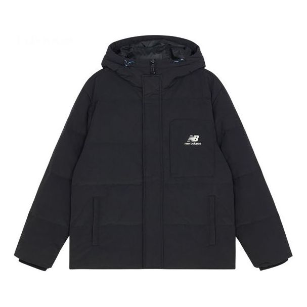 New Balance Logo Hooded Jacket 'Black' AMJ13331-BK