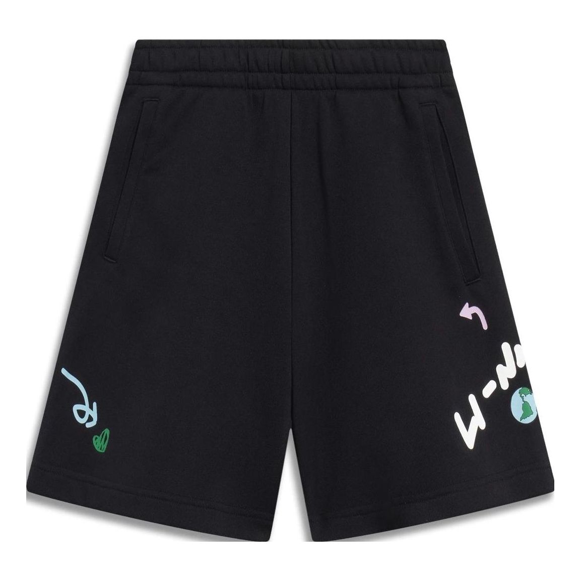 (WMNS) Li-Ning Graphic Shorts 'Black' AKST664-2