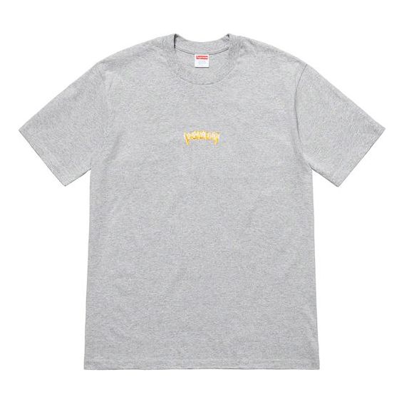 Supreme SS19 Fronts Tee Heather Grey Round Neck Pullover Short Sleeve Unisex Gray SUP-SS19-275