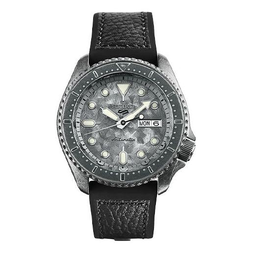 Men's SEIKO No. 5 Series Retro Automatic Mechanical waterproof Watch Gray Black SRPE79K1