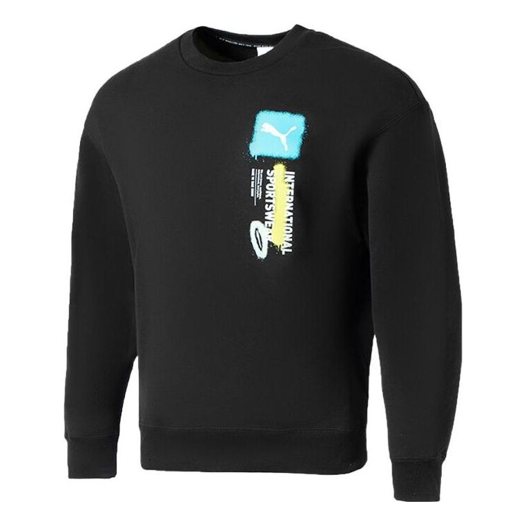 PUMA Logo International Sportswear Sweatshirt 'Black' 536303-01