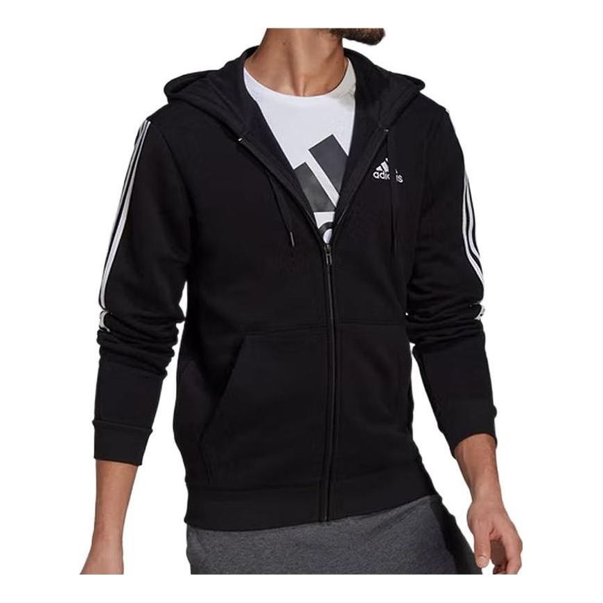 adidas  adidas Essentials Fleece Cut 3-Stripes Track Jacket 'Black' GK9585