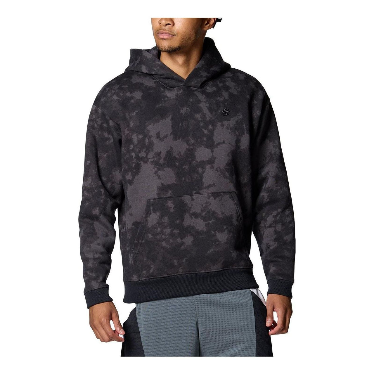Under Armour Curry Acid Wash Sweatshirt Hoodie 'Black Grey' 1380326-010