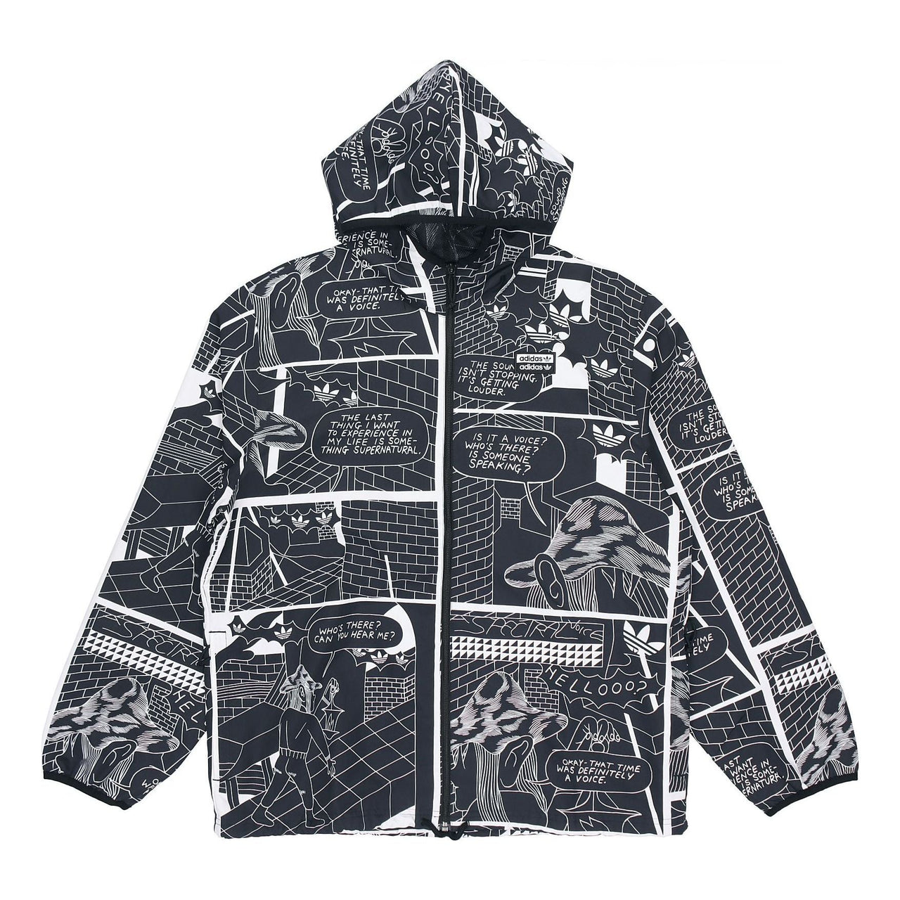 adidas originals R.Y.V. Graphic Windbreaker For Men Black GN3333