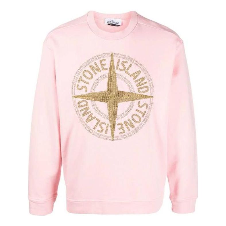 STONE ISLAND Embroidered Logo Sweatshirt 'Pink' 781565484-V0080