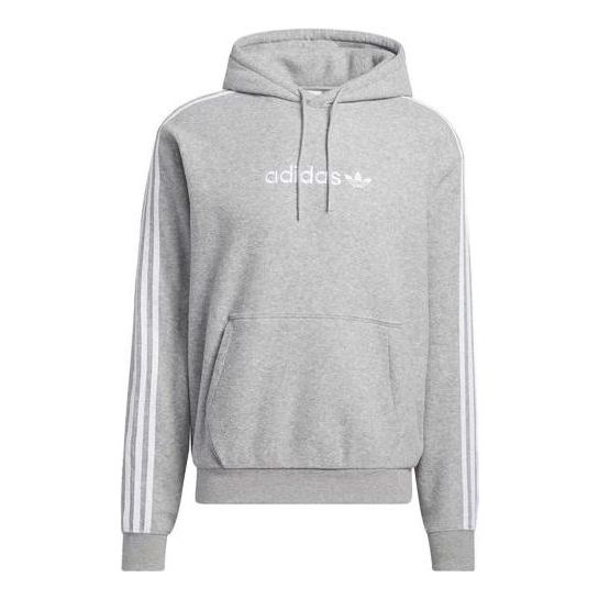 adidas Originals Comfort 3-Stripes Hoodie 'Heather Grey' H31237
