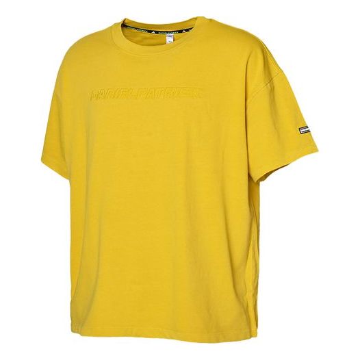 adidas Dp Tee Round Neck Breathable Casual Sports Basketball Short Sleeve Yellow GK8613