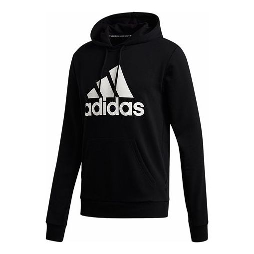 adidas MH BOS PO FT Casual Sports Hooded Sweater Men Black GC7343