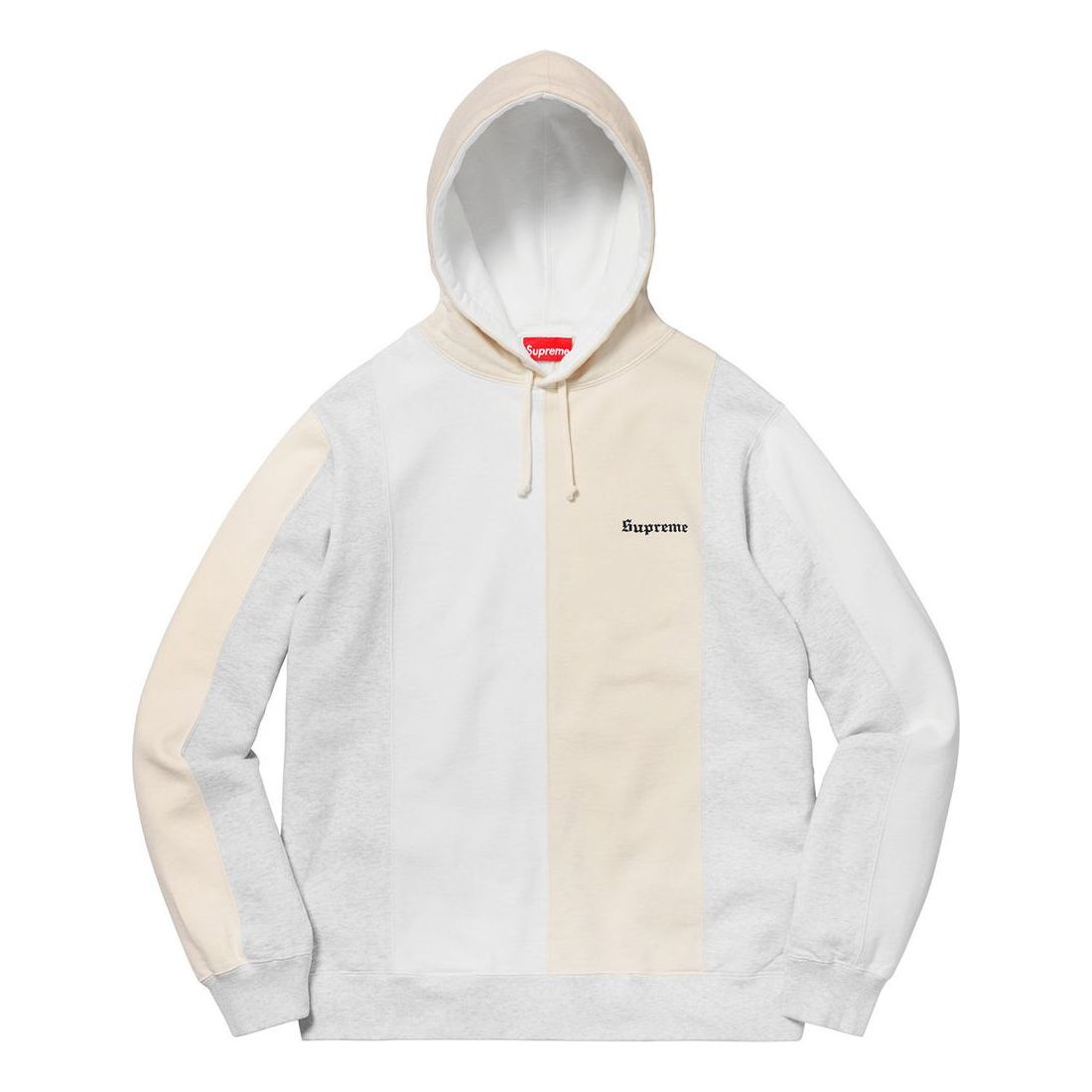 Supreme FW18 Tricolor Hooded Sweatshirt Ash Grey SUP-FW18-212