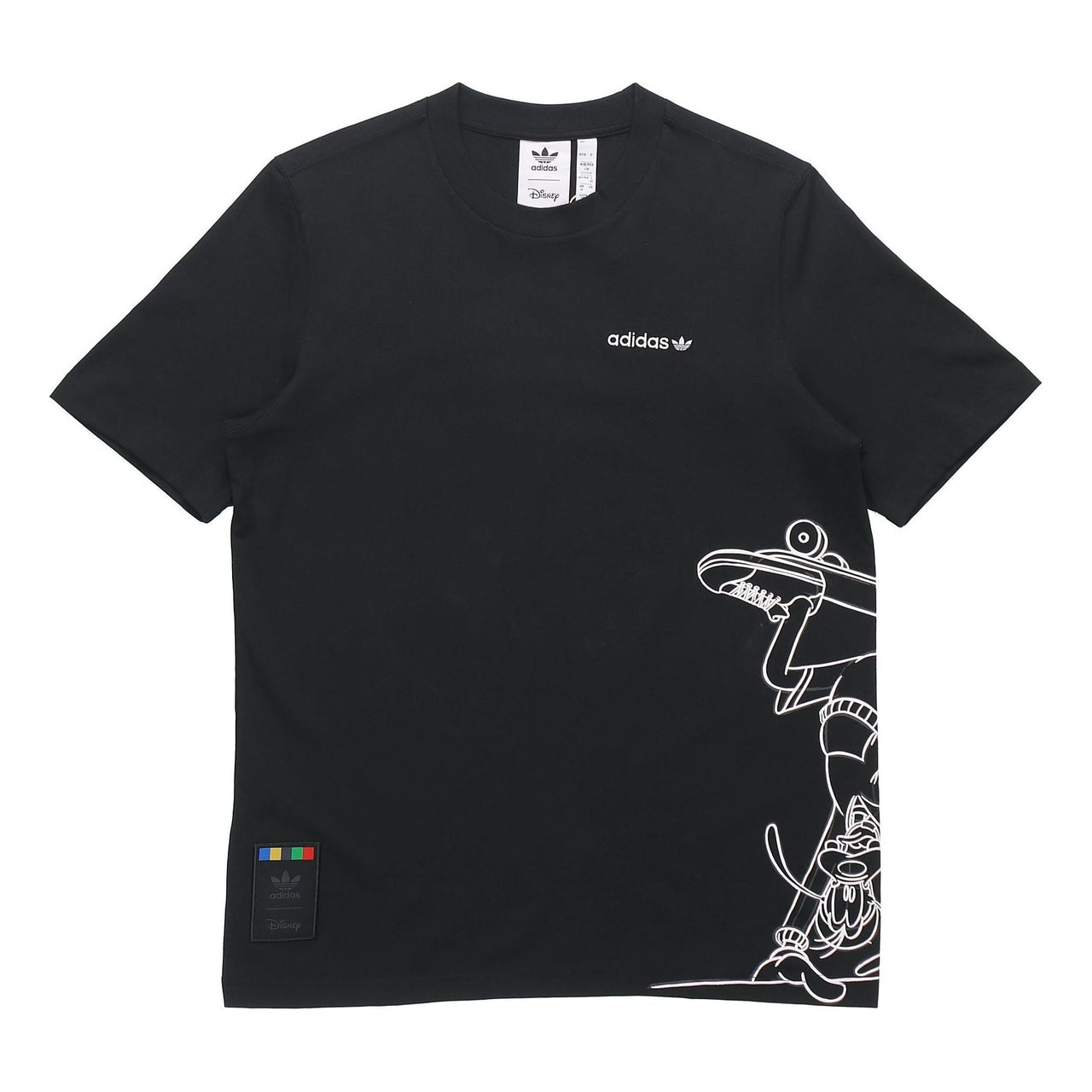 adidas originals x Crossover Disney Goofy Tee Side Large Printing Short Sleeve Black GD6029