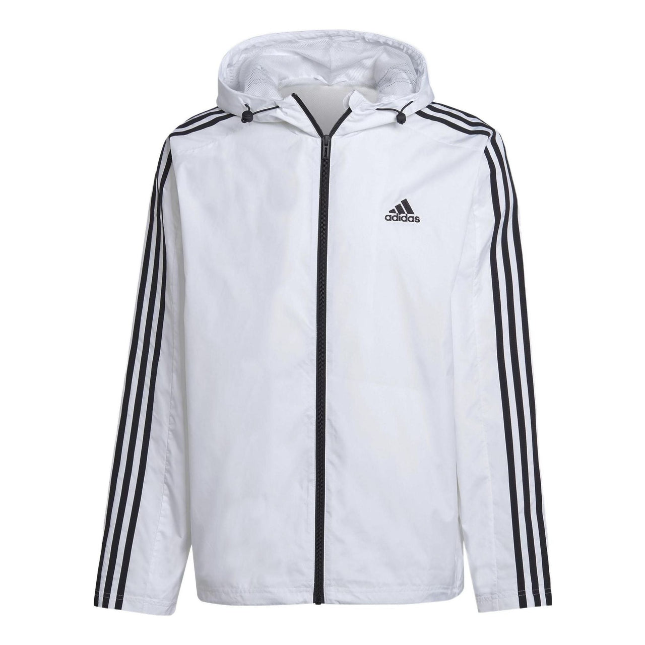 adidas Essentials 3-Stripes Woven Windbreaker Jacket 'White' IB0382