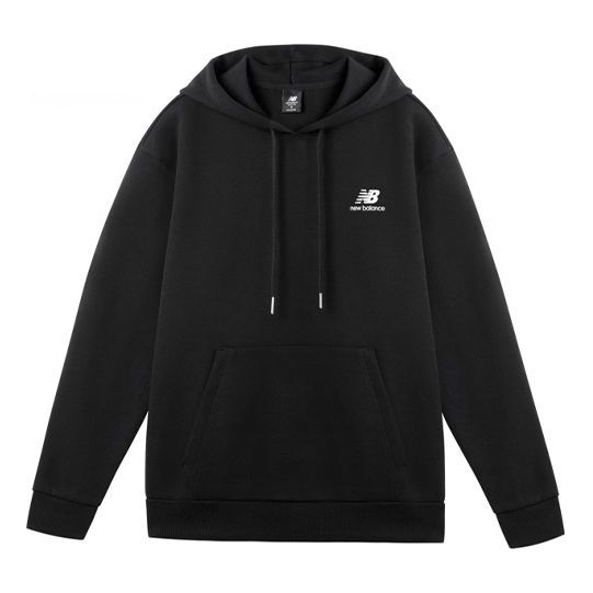 New Balance Logo Print Hoodie 'Black White' AMT11308-BK