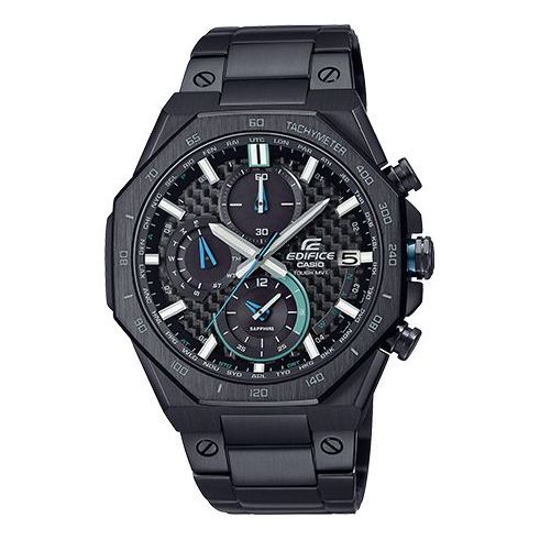 Men's CASIO Waterproof Shockproof Calendar Display Solor Wave Stainless Steel Strap Watch Solar Powered Mens EQW-A2100DC-1A