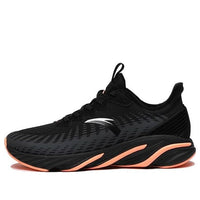 (WMNS) ANTA Leather Running Shoes 'Black Orange White' 122045522-6