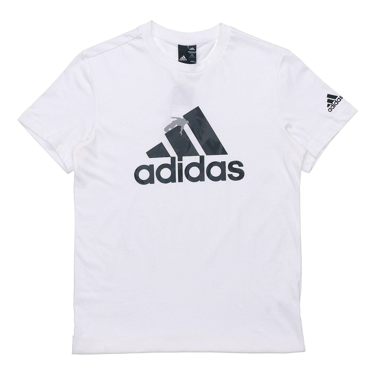 adidas M GFX T BOL INF Camouflage Sports Short Sleeve White FT2816