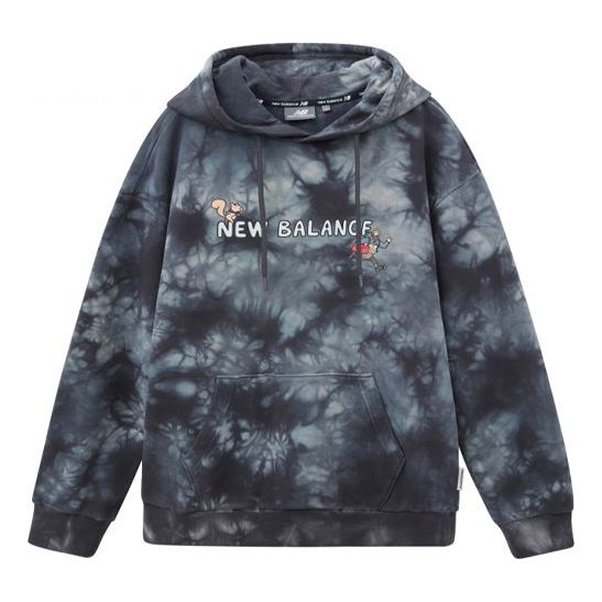 New Balance x JHI Tie Dye Dirty Crates Hoodie 'Black Grey' NCA89023-BK