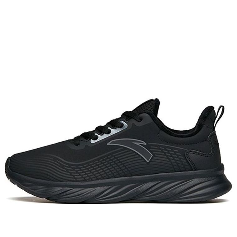 (WMNS) ANTA Running Series Sneakers Leather with Fleece 'Black' 122145571-10