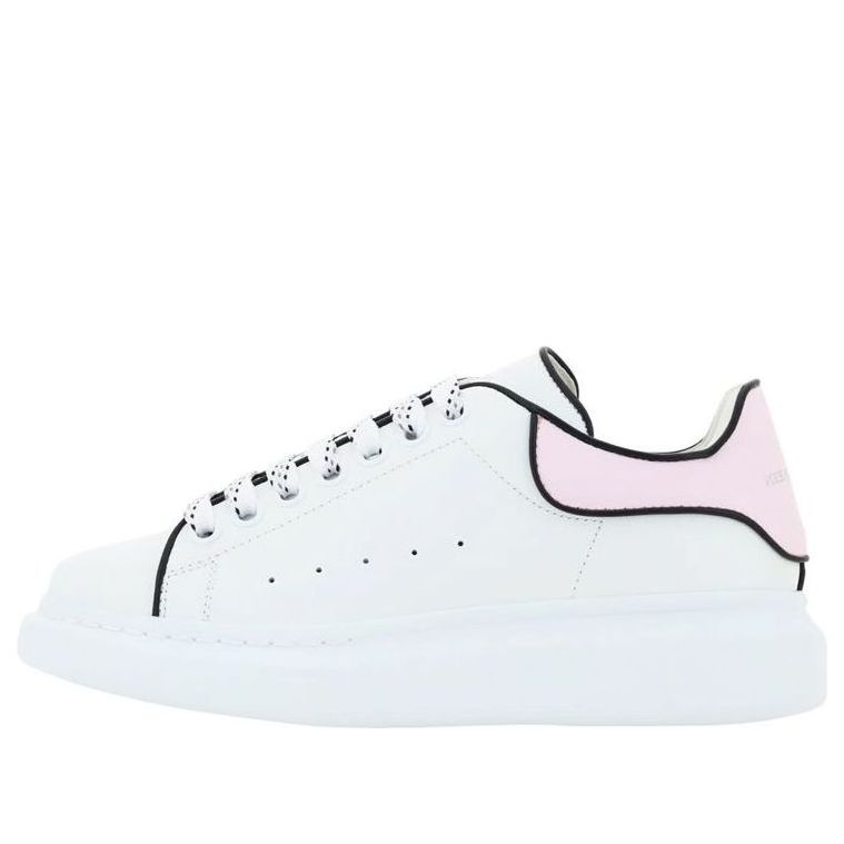 (WMNS) Alexander McQueen Oversized Leather Sneakers 'White Pink' 733003WHJE58845