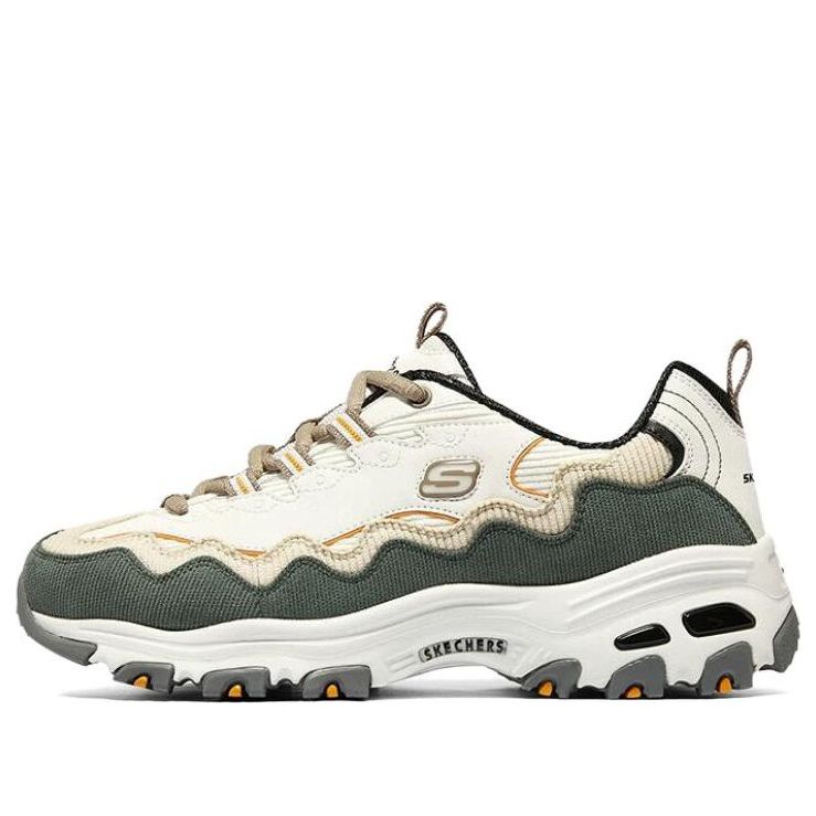 (WMNS) Skechers D'Lites - Biggest Fan Shoes 'White Olive Green' 896273-OWGN