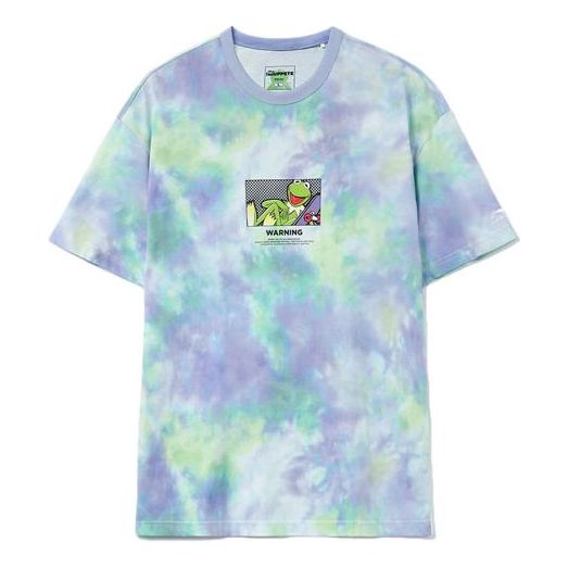 Li-Ning x Disney Muppets Tie Dye Graphic T-shirt 'Blue Purple Green' AHSR841-1