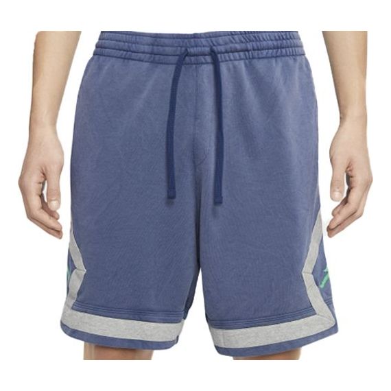 Men's Jordan LEGACY AJ13 DIAMOND Athleisure Casual Sports Breathable Shorts 'Light Blue Dark Blue' CW0804-450