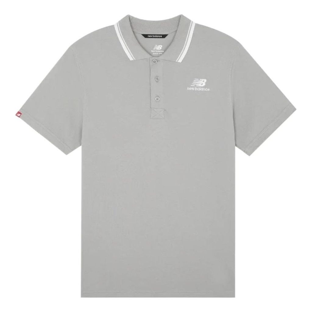 New Balance Short Sleeve Polo Shirt 'Grey' AMT01983-TAG
