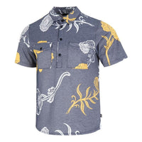 Men's Nike SB Skateboard Full Print Casual Short Sleeve Shirt Blue DM0170-010