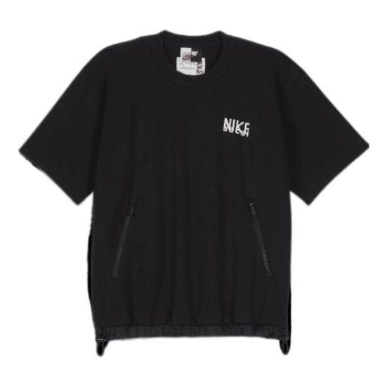 Nike x sacai Logo T-Shirt 'Black White' DQ9055-010