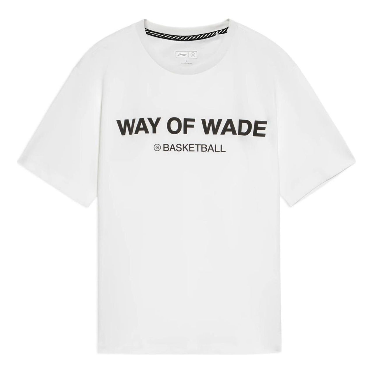 Li-Ning Way Of Wade Graphic Basketball T-shirt 'White Black' AHSS439-2